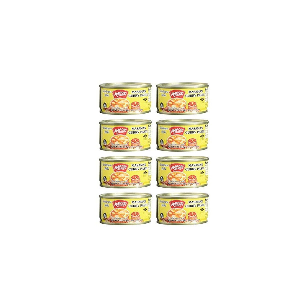 Maesri Thai Masaman Curry Paste - 4 Oz (Pack of 8) Pack of 10