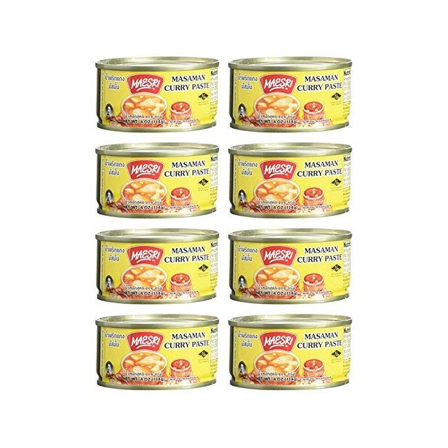 Maesri Thai Masaman Curry Paste - 4 Oz (Pack of 8) Pack of 10