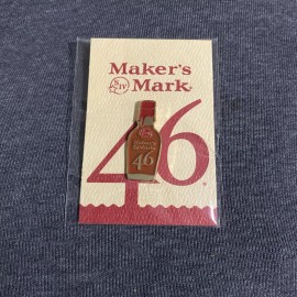 Maker's Mark 46 Bourbon Lapel Hat Pin Brand New In Package 46 Bottle