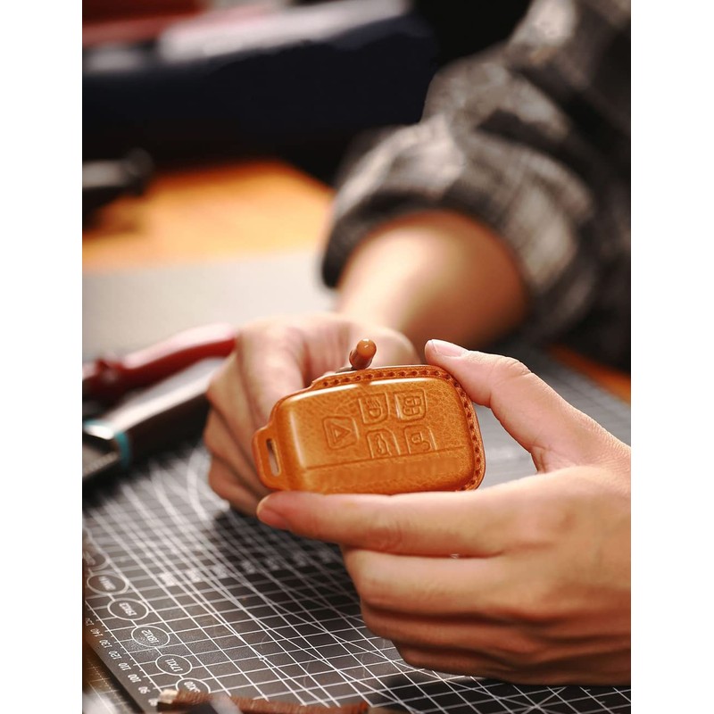 ontto Leather Car Key Case Cover Fits Discovery Defender LR2