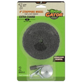 Gator 4" Drill Mounted Stripping Wheel, Silicon Carbide, Extra Coarse Grit