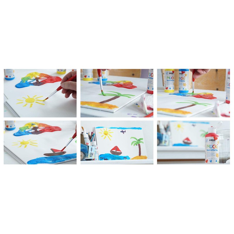 KREUL Mucki 24160 Craft Paint, 6 x 80 ml in