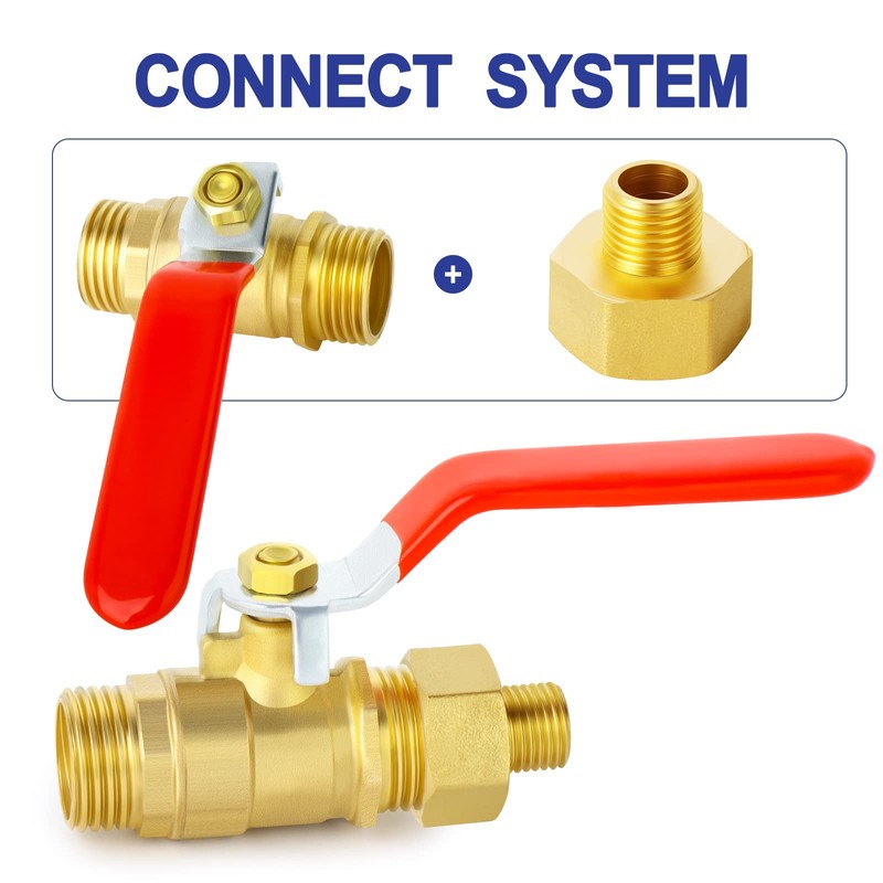 ERGAOBOY 2 x 1/2 inch BSP male thread on brass