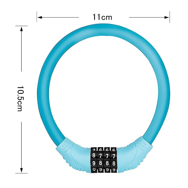 Samcos Bicycle Lock, Bicycle Cable Lock, Dial Lock, Wire Lock,