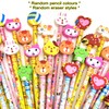 JZK 24 x School HB Pencils Set with Eraser Animals,