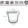 H.JSS WDJS 24 Oz Round Glass Food Storage Container, 3