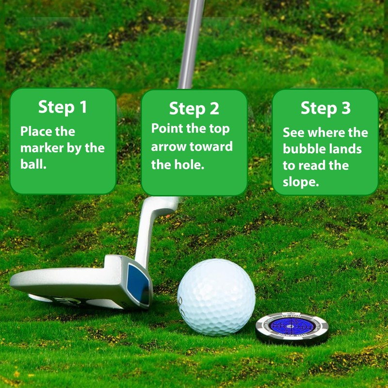 Premium Golf Green Reader Level Ball Marker with High Precision