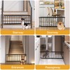 Dog Gate Indoor,18"-45" Adjustable Extra Wide Metal Short Dog Gate