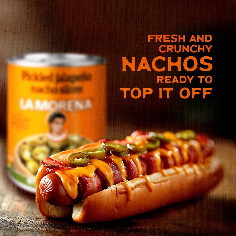 La Morena Nacho Slices Pickled Jalapeno Peppers 28 oz (single)