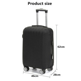 Travel Luggage Cover, Elastic Suitcase Protective Cover, Dustproof Anti Scratch Travel Suitcase Cover for 22-26 Inch Luggage, Black M