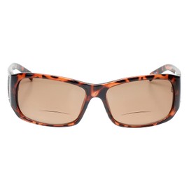 Calabria 829 Womens POLARIZED Bi-Focal Reading Sunglasses, Tortoise, Medium