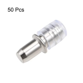 uxcell Shelf Bracket Peg 5x17mm Nickel Plated Holder Support Rubber Sleeves 50 Pcs