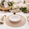 MATANA 50 Premium White Plastic Bowls with Gold Rim, 360ml