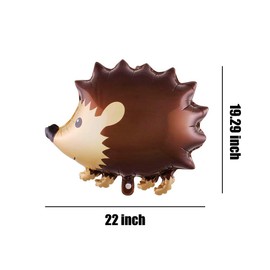 HORUIUS Hedgehog Balloons Hedgehog Shaped Foil Mylar Balloons for Woodland Animals Theme Birthday Party Supplies Decoration 22 Inchs 5PCS