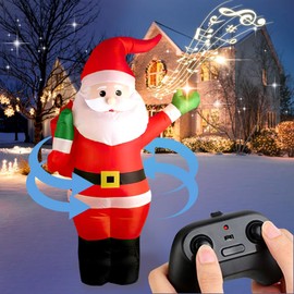 2.4GHz Remote Control Santa Claus, Christmas Inflatable Santa Claus Toys，Forward & Backward, Rechargeable Inflatable Santa Decoration Christmas Walking Toys Gifts for Boys and Girls 6-7 8-12