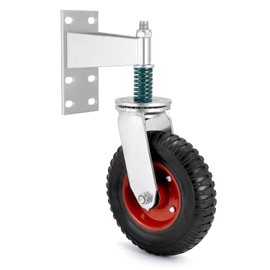 QWORK Heavy-Duty 8-Inch Plate Caster with 360 Degree Rotation - 600LBS Load Capacity, Durable 11LB Product Weight, Easy Installation