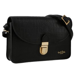 Gusti Sandy Leather Shoulder Bag Everyday Bag Crossbody Leather Party Bag Evening Bag Women's Vintage Black Leather, black