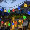 2 Pack Solar String Lights Outdoor 23ft 50 LED Globe