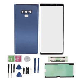 Phone Glass Screen and Rear Door Phone Screen and Rear Panel Repair Kit for Galaxy Note 9 Blue