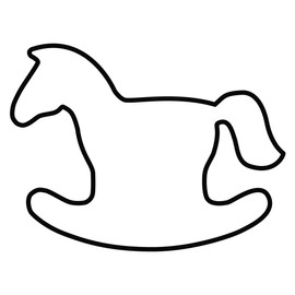 Original Kaiser Plätzchen Ausstecher Schaukelpferd 6 cm, Weihnachten Plätzchenausstecher, Keksausstecher Edelstahl, Plätzchen Ausstecher für Plätzchen, Kekse und Fondant