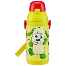 Skater SSPV4 Stainless Steel Children's Water Bottle, 12.8 fl oz (380 ml), Drinking Straw, 3D Inaiaiwana