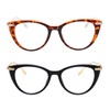 RUIYUCY Reading Glasses for Woman Reduce Eye Strain Fashion Cat