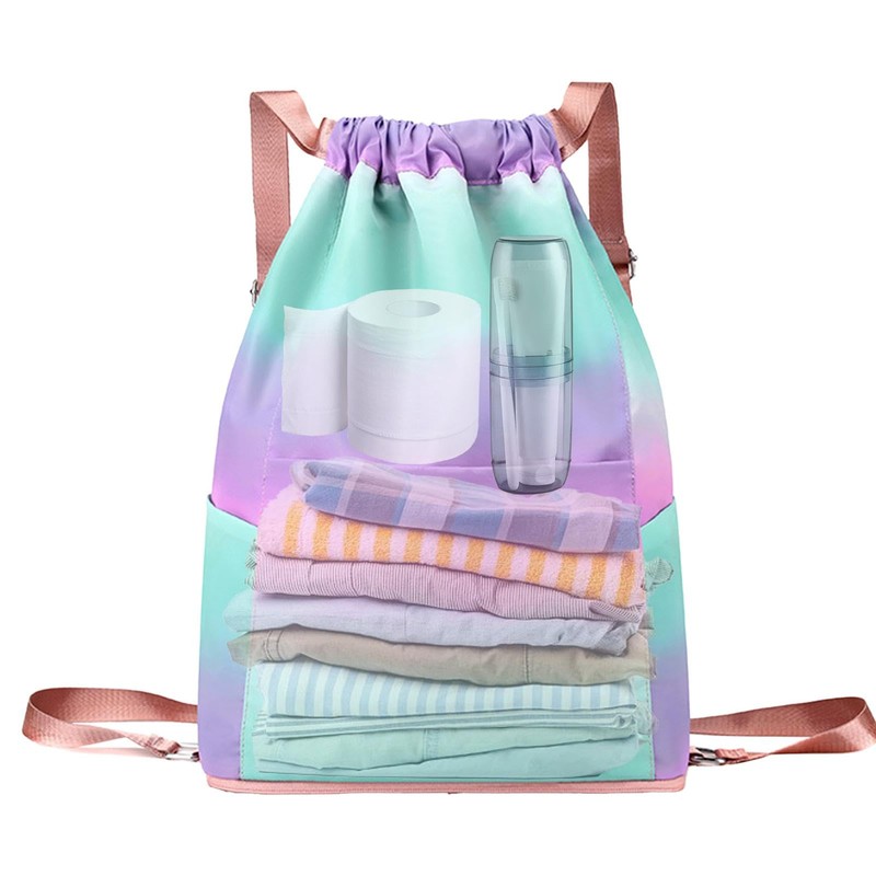 Drawstring Foldable Backpack | Foldable Sports Backpack Waterproof Drawstring Bag