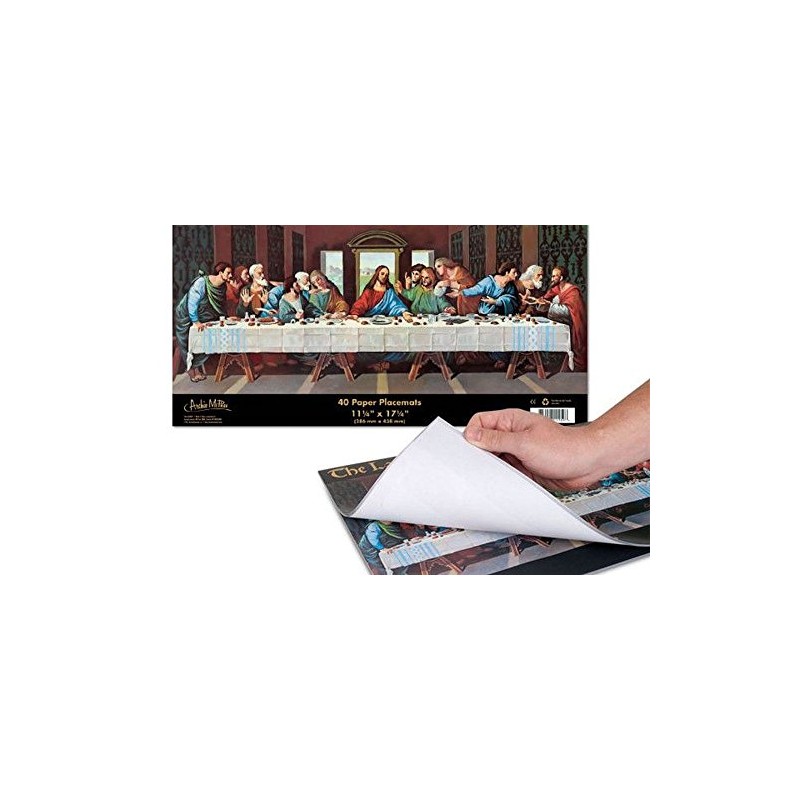 Last Supper Disposable Placemats Bulk Printed Paper Placemats for Dining