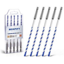 MOXPIFY 5pcs Impact 5.5mm Masonry Drill Bit Hex 150mm Extra Long