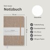 WELTWERK®️ Notizbuch (B6+) Hardcover mit Gewebeeinband - 264 Seiten, 100