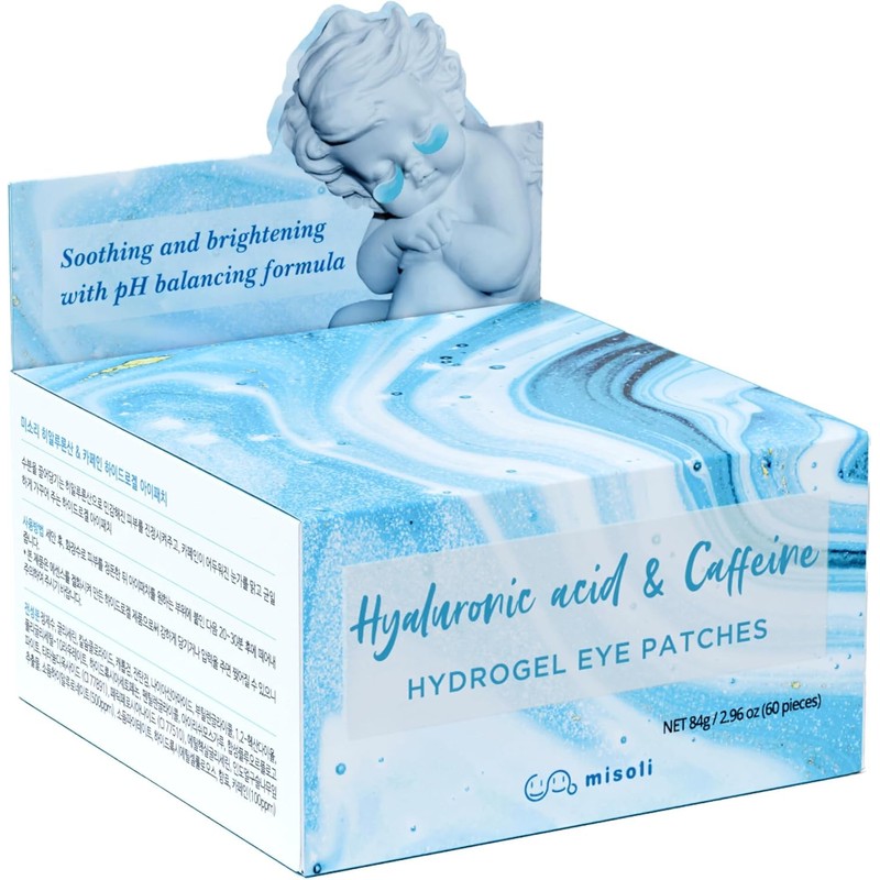 Misoli Hyaluronic Acid & Caffeine Eye Pack, 60 Pieces, For