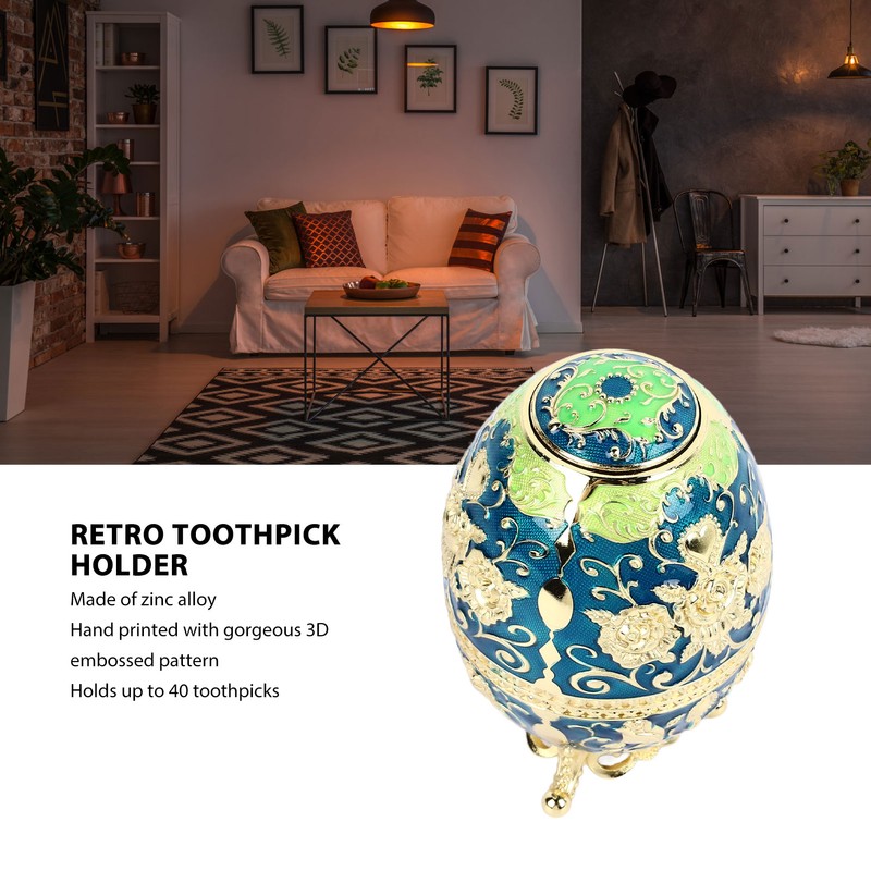 Portable Retractable Toothpick Holder European Style Rose Pattern Hand Press