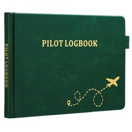 JUBTIC Pilot Logbook, Flight Log Book with 112 Pages to Record 48 Flights, Pilot Log Book for Professional, Student Pilots, Aviation Logbook(5.6 * 8.5”)- Dark Green