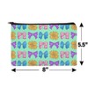 Cute Girly Ribbon Bows Set Makeup Cosmetic Bag Organizer Pouch