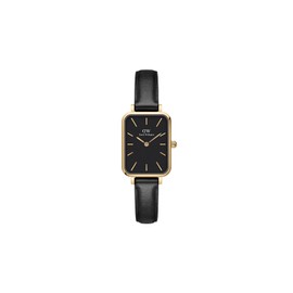 Daniel Wellington DW Women's Quadro 0.8 x 1.0 inches (20 x 26 mm) Pressed Sheffield G Black Watch, Square Brand, Stylish, Cute, Female, Popular, Simple, Luxury Watch, Gift, gold