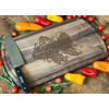 Patterned Butterfly Walnut Cutting Board, 16.75x10 in: Nature-Inspired, Ideal for