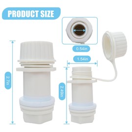 Suifaqi Upgrade Cooler Drain Plug Replacement Parts, Threaded Drain Plug with Tethered Cap, Compatible with Igloo 50-165 Qt Coolers