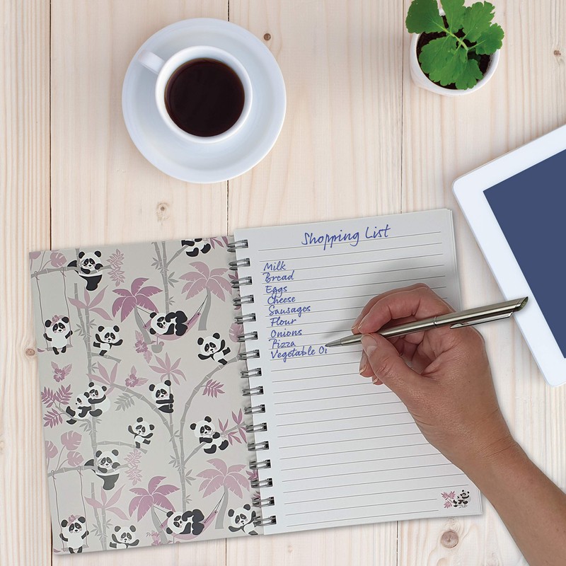 Printykins Panda Notebook – A5 / 21cm x 15cm /