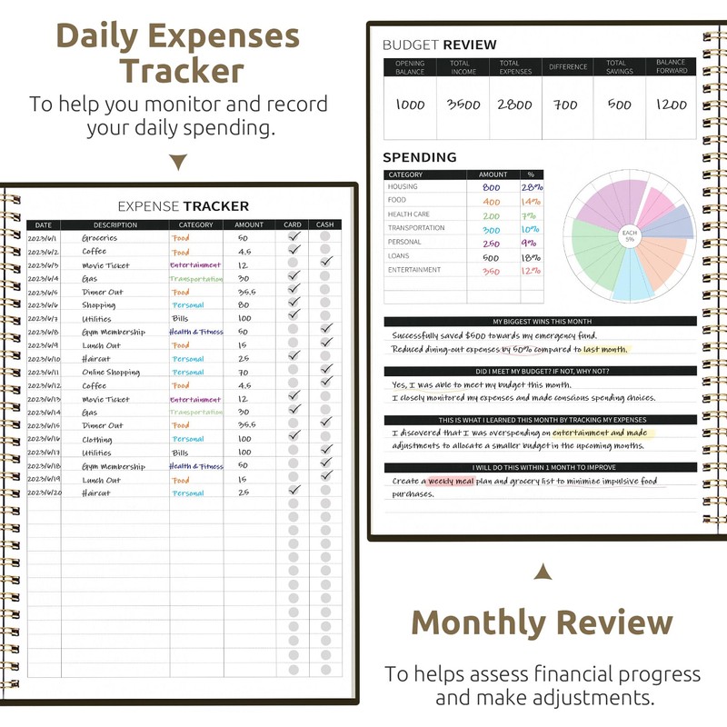 Aesthetic Budget Planner - Monthly Finance Planner with Expense Tracker,