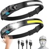 2025 Fashion 2 pack waterproof Headlamp Rechargeable with 230° Wide