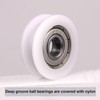 Atoplee 4pcs Round Groove Nylon Pulley Wheels Roller for Slide