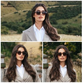 Appassal Retro Small Square Sunglasses for Women Mens Rectangle Sunnies AP3680M,Blue/Gradient Blue