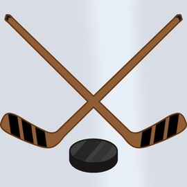 CafePress Hockey Sticks And Puck No Wh Border 16 oz Insulated Straw Tumbler with Lid