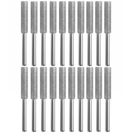 NACX 4.8mm Diamond Chainsaw Sharpener Chainsaw Sharpener Stone, 20Pcs