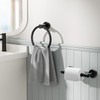 FORIOUS Toilet Roll Holder Black, Wall Mount SUS304 Stainless Steel