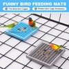 Swirge 2Pcs Bird Foraging Puzzle Toy, Square Slow Feeder Mats