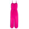 Girls Long Sleeveless Dungarees (code 8809) Fuchsia 12 Years