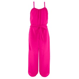 Girls Long Sleeveless Dungarees (code 8809) Fuchsia 12 Years