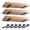 MIUGO 6 Pack Heavy Duty Shelf Brackets 12 inch, Floating