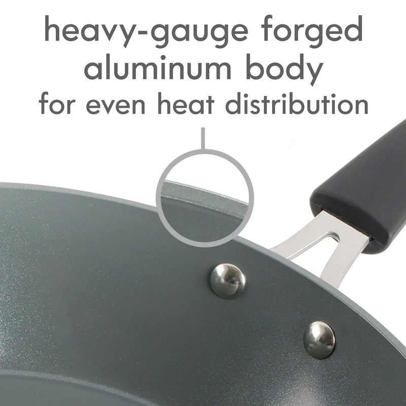 Kenmore Arlington 11" Aluminum Wok W/Lid- Black Diamond